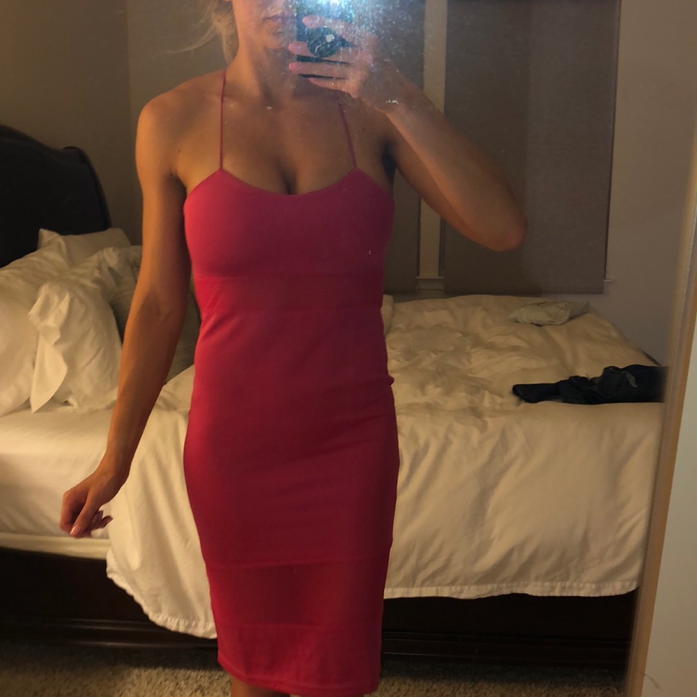 Hello Molly Lioness hot pink dress